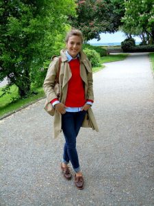 trench and sperry's | Preppy look, Preppy outfits, Preppy fa