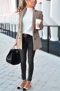 Chic Khaki Suit Blazer in 2020 | Best business casual outfits .