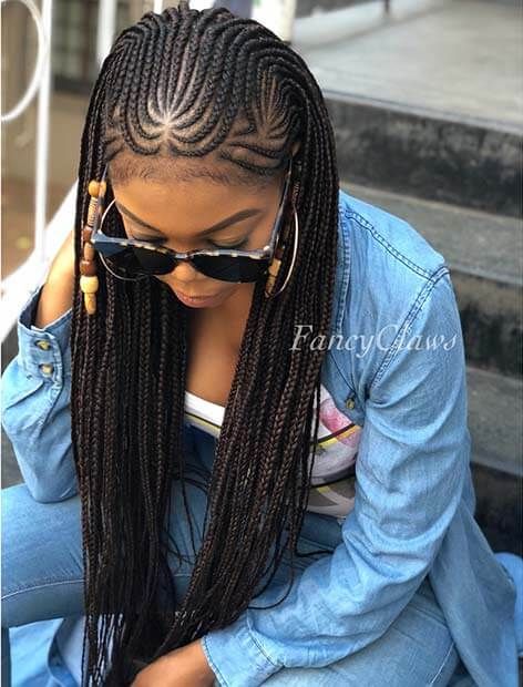 23 Fulani Black Braided Hairstyles with color For Celebrities .