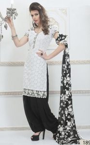 White Embroidery Net Punjabi Salwar Kameez 23898 | Indian women .