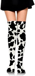 Amazon.com: Knee High Socks Cow Print Women's Work Athletic Over .