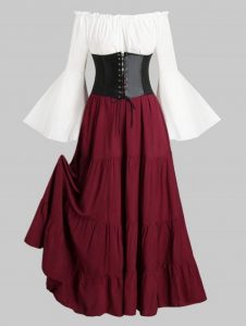 Lace-up Corset Belt Vintage Renaissance Medieval Dress | Fantasy .