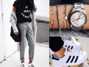 cool ways to wear outfits with adidas shoes (11) | Jeans outfit .