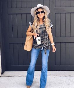 The Michelle Medium Wash Flare Jeans | Flair jeans outfit, Flared .