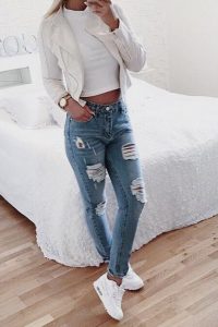 Outfits With Heels Part 1: Cute Winter Outfits (Ripped Jeans .