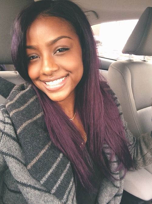 Pin by Helena ♥ on justine. | Hair color plum, Plum hair, Purple .