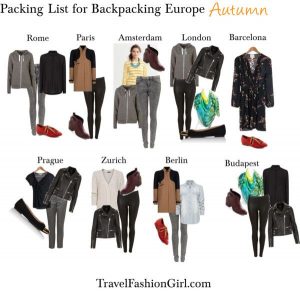 The Ultimate Packing List for Backpacking Europe in Autumn .