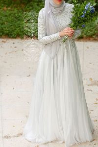 Delphinium Gown | Muslim wedding gown, Muslimah wedding dress .