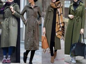 Winter colorful coats with hijab – olive jackets with hijab- Just .