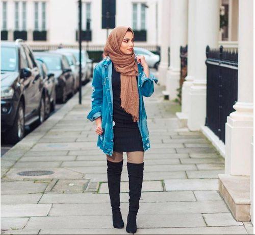 12 Decent Ways To Wear Hijab With Jackets in 20