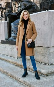 A Stylish Way to Wear a Camel Coat with Jeans — Crazy Blonde Li