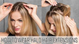 How To Put Halo Hair Extensions In | How To Blend With Real Ha
