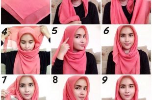 15 Easy and Simple Hijab Tutorials -How to Wear Hijab Steps .