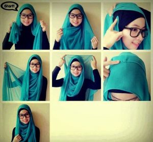 how-to-wear-hijab-fashionably-4.jpg 610×567 pixels | Simple hijab .