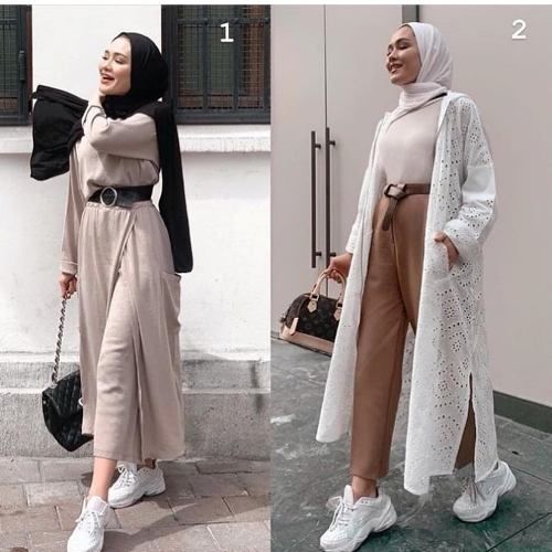 Neutral hijab outfit ideas | Muslim fashion outfits, Muslimah .