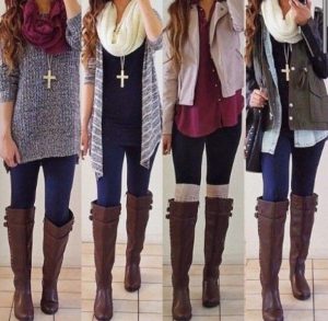 blouse fall outfits maroon/burgundy leg warmers boots jacket .