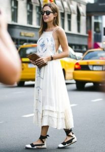 Picture Of Summer dress and lace up espadrill