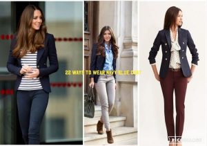 Outfit with Navy Blue Coat - 22 Ways to Wear Navy Blue Co