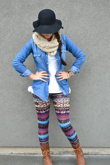 20 Style Tips On How To Wear Printed Leggings | Outfits with .