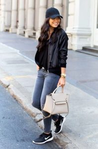 WHAT TO WEAR WITH SKINNY JEANS | Athleisure outfits, Black .