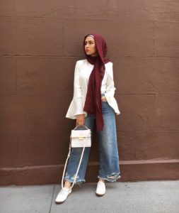Chic Ways To Wear Denim Culottes For Hijab Style - Hijab-style.c