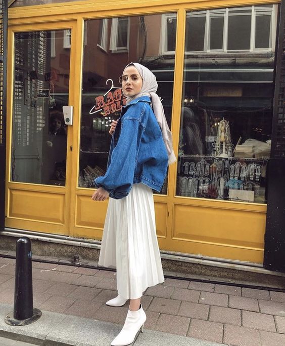 Hijab Styling Ideas With Denim Jacket - Hijab-style.c
