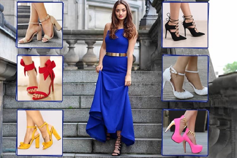 What color shoes to wear with royal blue dres