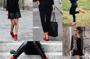 How to wear red shoes | Red shoes outfit, Red heels outfit, Red .